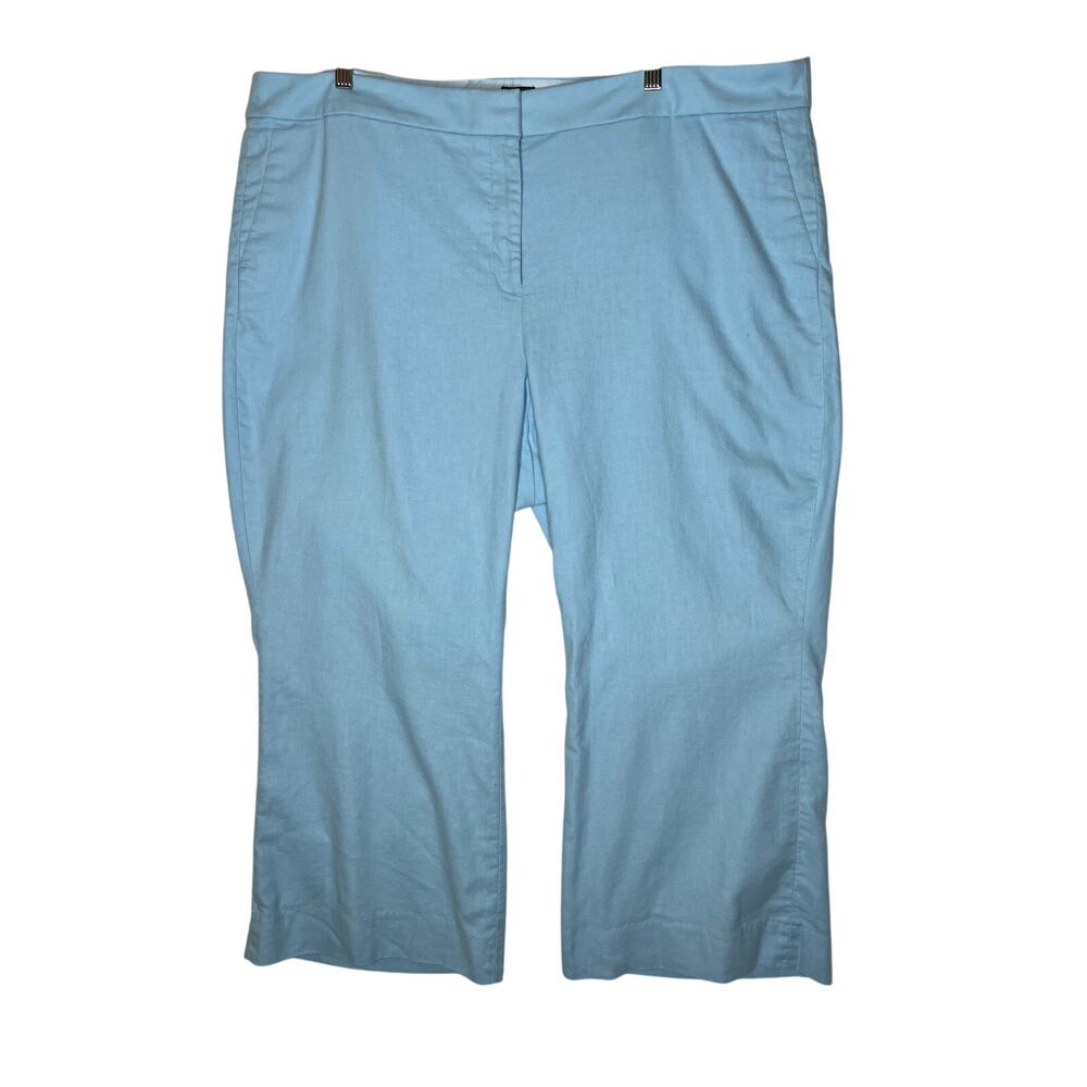 J.Crew womens size 22 Kelsey pants light blue lined linen blend dressy, office